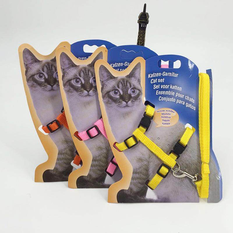 宠物用品猫咪牵引绳猫绳工字型遛猫绳猫链胸背带拴猫绳厂家