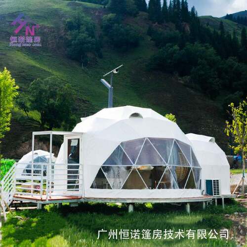 厂家供应户外豪华特色星空帐篷球形篷房连体球形泡泡屋Dometent