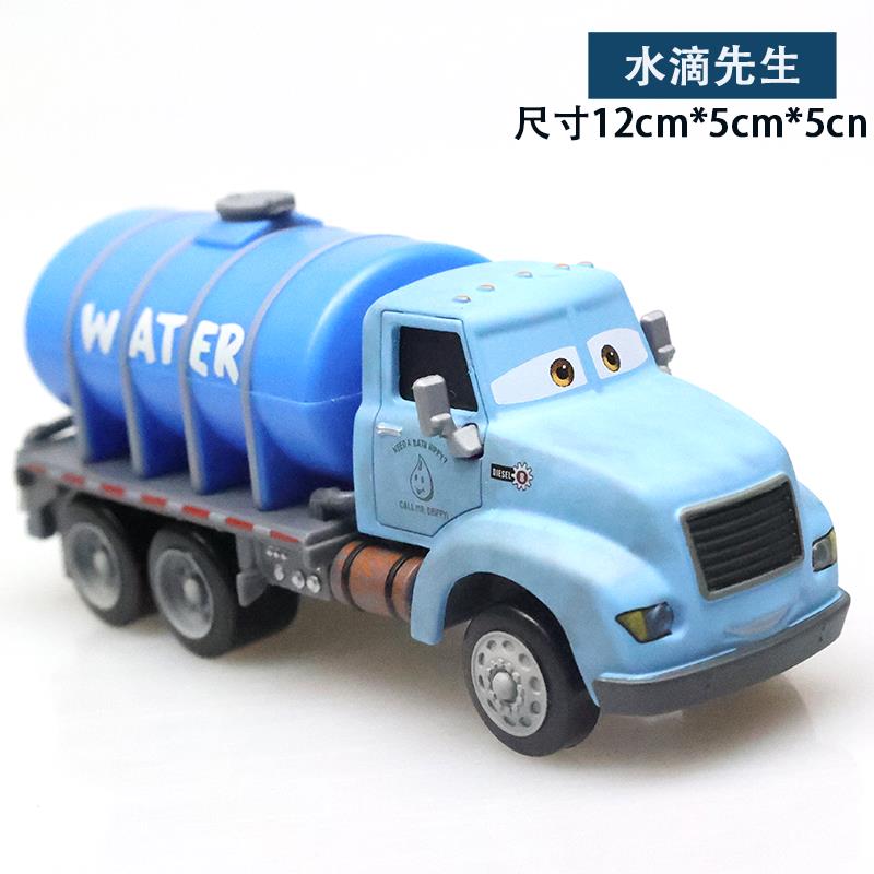 汽车总动员水罐车撞车大赛水滴先生Mr.Drippy合金小汽车赛车玩具
