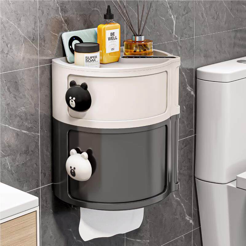卫生间厕纸盒卫生纸免打孔壁挂式浴室抽纸卷纸置物架卫生巾收纳盒