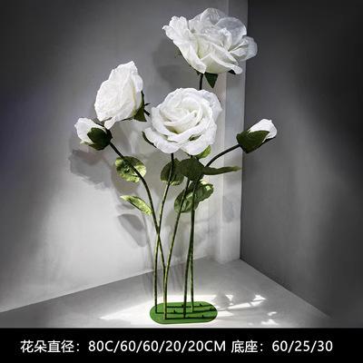 玫瑰花情人节装饰美橱窗商场婚礼布置纸仿加巨型陈手工艺三块道具