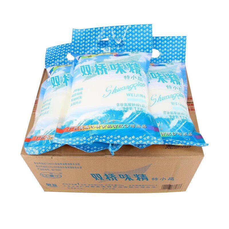 双桥味精小晶1kg袋整箱包邮细晶调味品 增鲜提鲜调料配料餐饮装