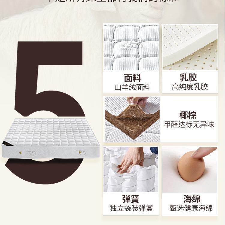床垫经型弹家簧床垫软硬两用厚济用双人22550c米出租房整m网弹簧