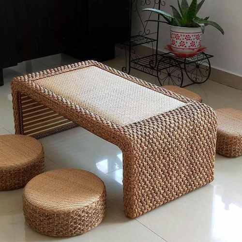 藤编草编飘窗桌子榻榻米茶几日式简约阳台桌小炕桌禅意矮桌