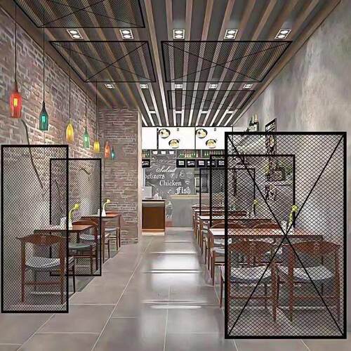 落地网格展示架4S店活动会展立式菱形铁丝网架屏风隔断饰品铁网架