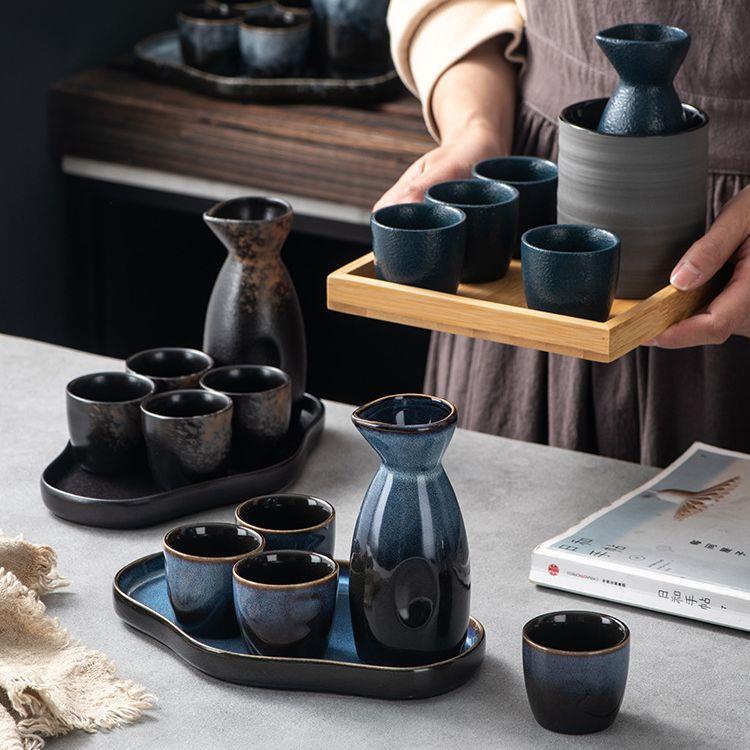 日本清酒分具杯陶瓷白酒TB640712酒器烧酒杯古酒风酒盅温酒器日式