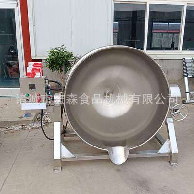 可倾牛式牛羊肉熬汤锅猪肉烧鸡熟食锈卤煮夹层头锅酱肉VDQ不钢卤