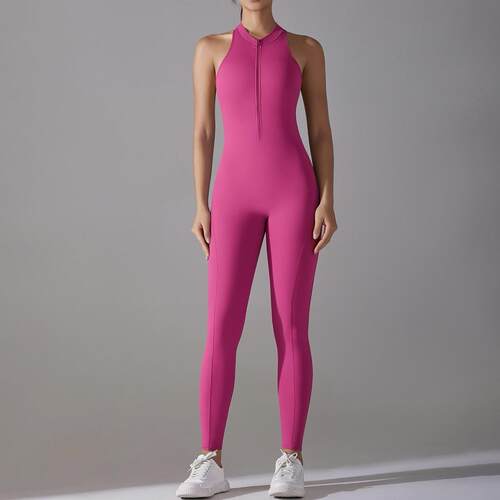 Tight fitting sports long jumpsuit, running fitness