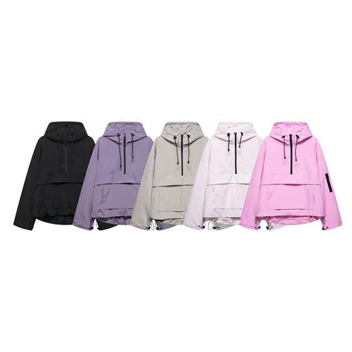 Women's Waterproof Hoodie Jacket with Kangaroo Pocket