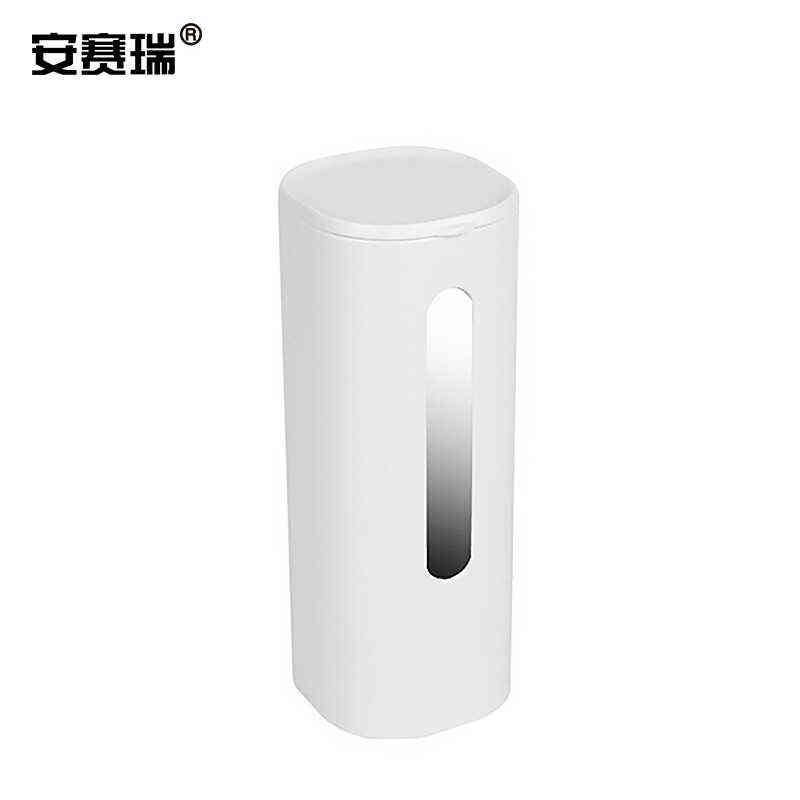 安赛瑞纸杯架双桶防尘一次性水杯收纳架办公室商场水杯取杯器白色