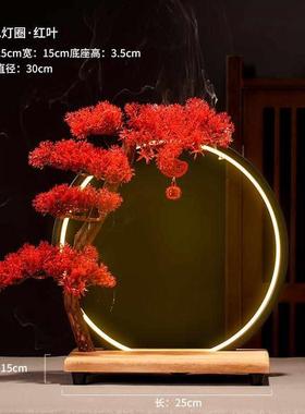 礼品创意桌面摆件送礼开业家居装饰灯玄关办公圈禅意客厅大号中式