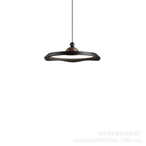 餐厅吊灯意式极简现代创意圆形飞碟灯小户型餐桌吧台灯新款