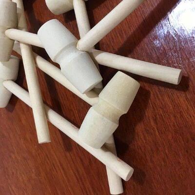 2 Pieces Mini Wooden Hammer Balls Toy Pounder Replacement
