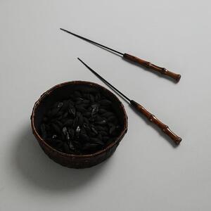 复古竹编炭篓手工碳篓核桃炭钵碳斗炭笼煮茶炭炉配件烧水山山竹木