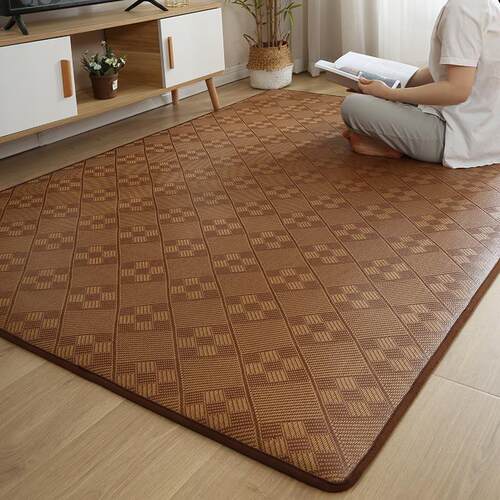 日式凉席地毯客厅卧室床边阳台床边榻榻米垫子藤编席子夏季天敏一