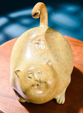 【鼠福鼠彩色你有福】彩铜十二生厅肖鼠摆件客公办工室家居装饰品
