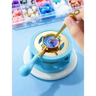 火漆印章套装全套全部便宜的火星印章咕卡玩具女孩火漆摇摇乐火气蜡粒章头工具网红儿童男孩蜡烛火机印章昂章