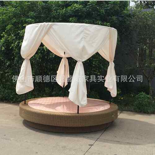 工厂直销可拆时尚躺床双人藤编装编CF-970L圆休躺床户外闲藤躺床