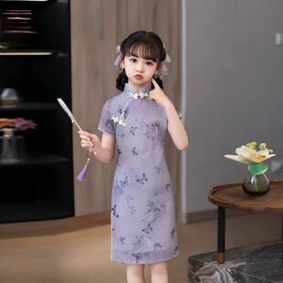 女孩旗袍2025新夏季中式连衣裙儿童中式连衣裙经典西式女孩裙如意