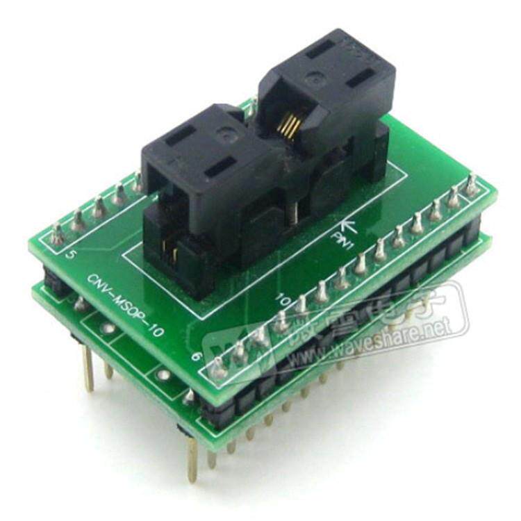 MSOP10转DIP10 编程座 IC引脚间距0.5mm 测试座 656-0102211带板