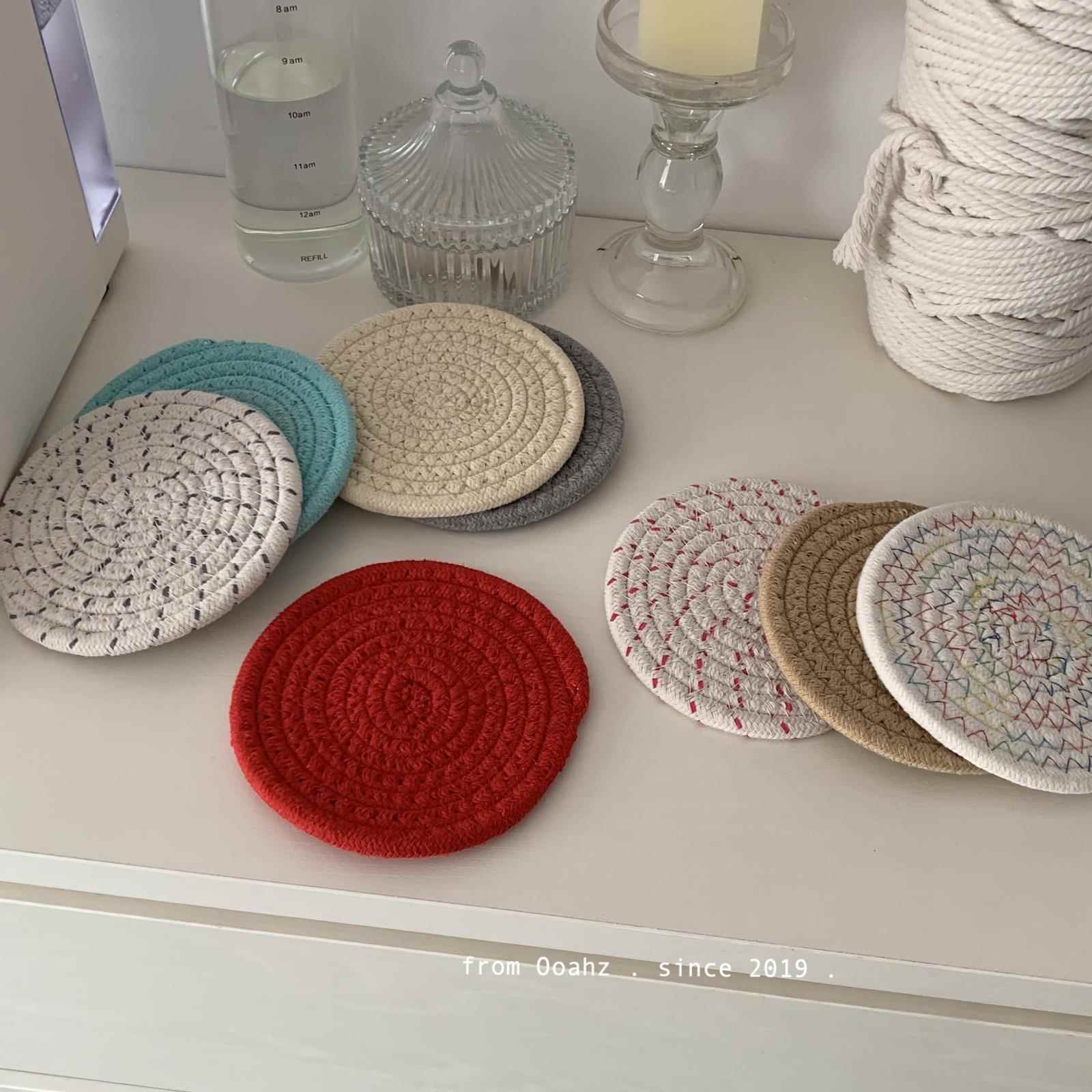 年轮 编织隔热垫 餐桌防烫家用宿舍泡面 面锅垫 防滑杯垫盘垫碗碟