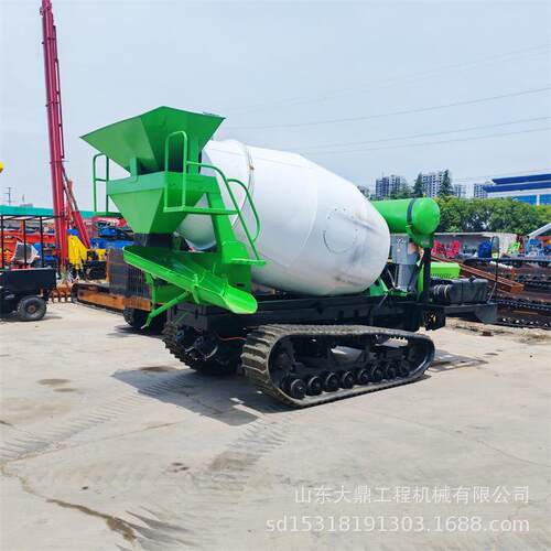水泥砂浆履带式罐车4方履带混凝土搅拌车散装水泥运输车