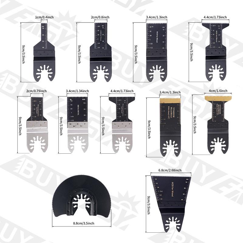 百益75件套万用宝锯条多功能锯片装修开孔切割木工工具