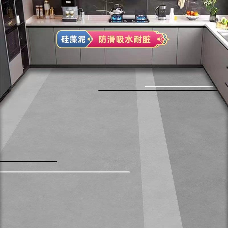 硅藻泥厨房地垫防滑防油吸水脚垫家用耐脏免洗可擦地毯防污可定制