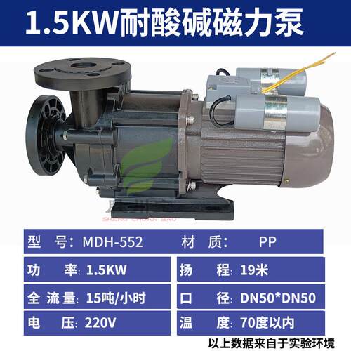 胜川宝磁力泵MPH(MDH)-552单相220V循环磁力泵塑料化工泵