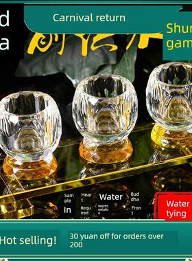 高端水晶净水杯、净水瓶、圣水杯、大悲咒杯、供水杯摆件、佛前财