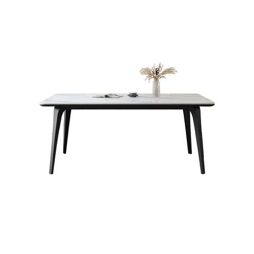 意式轻奢岩板餐桌椅家用小户型现简约长方形饭桌依诺岩板餐桌