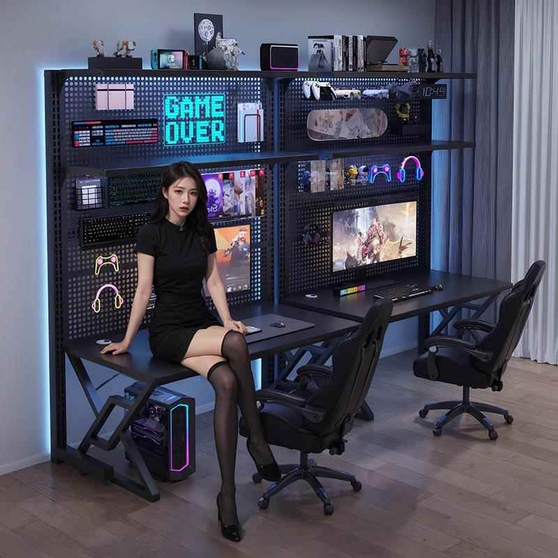 电脑桌台式家用电竞桌简约轻奢办公桌子卧室学生学习桌写字桌书桌