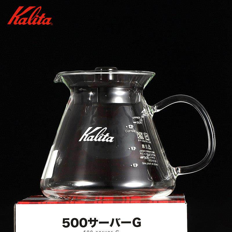 日本原装kalita手冲咖啡分享壶 耐热玻璃下壶可爱壶300/400/500ml