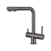 工厂直销304不锈钢净水抽拉龙头 厨房洗菜盆冷热水直饮水三合一