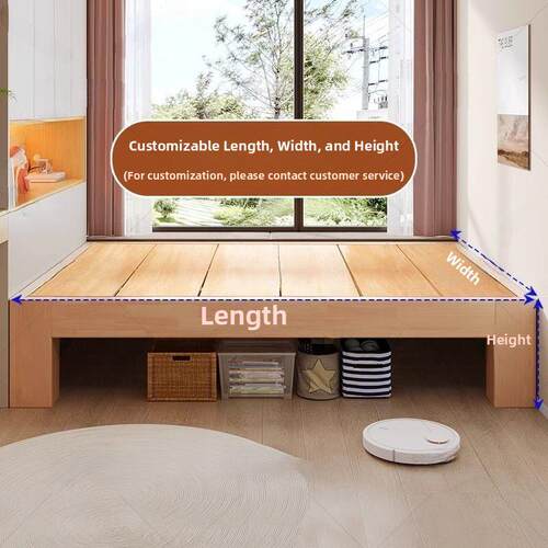 实木日式榻榻米无床头床架骨架木床简约民宿双人床硬板定制小户型