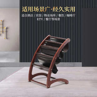 直供红木展示架书报资料落地架报刊木色杂志候车室置宣传架物厂家