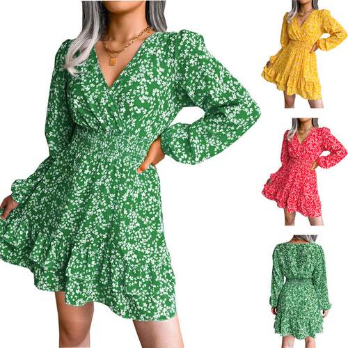 Women's floral collar dress 女装碎花领连衣裙