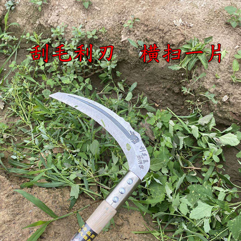 镰刀割草刀农用锰钢锋利链刀割豆玉米小麦水稻子家用工具除草廉刀