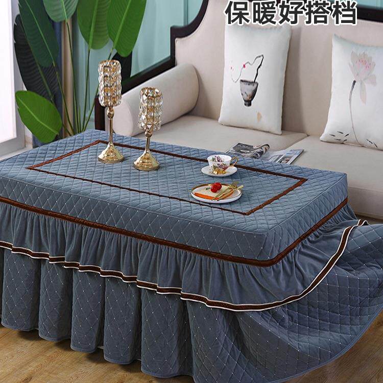 新款加厚烤火桌子罩套长方形加绒桌布家用烤火炉取暖器茶几电炉罩