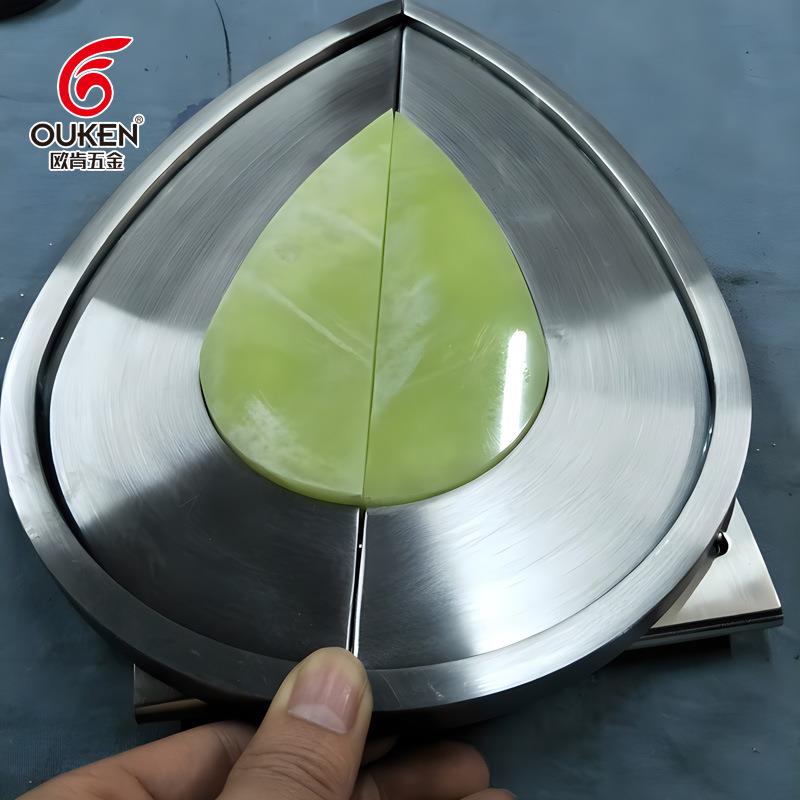 五金厂家豪华铝合金玻璃大门拉手新中式复古雕刻豪华酒店大门把手