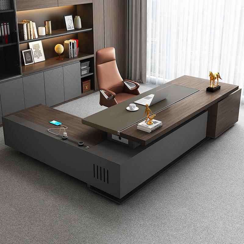 简约现代办公家具大气办公室经理桌椅组合总裁桌大班台老板办公桌