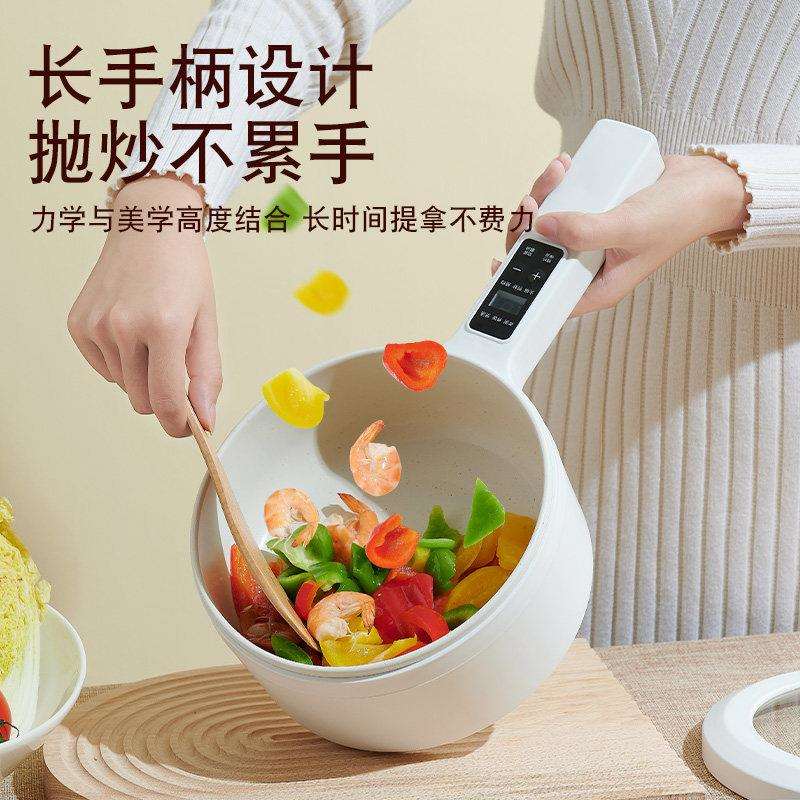 婴儿陶瓷不沾奶锅 韩式马卡龙色多功能电煮锅 3.0L两三人用宝宝辅