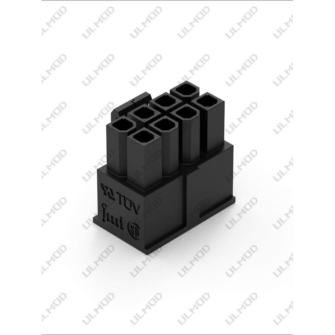 Ulmod Jmt 8Pin 8-Pin连接器电脑模塑料外壳黑色尼龙无卤阻燃剂