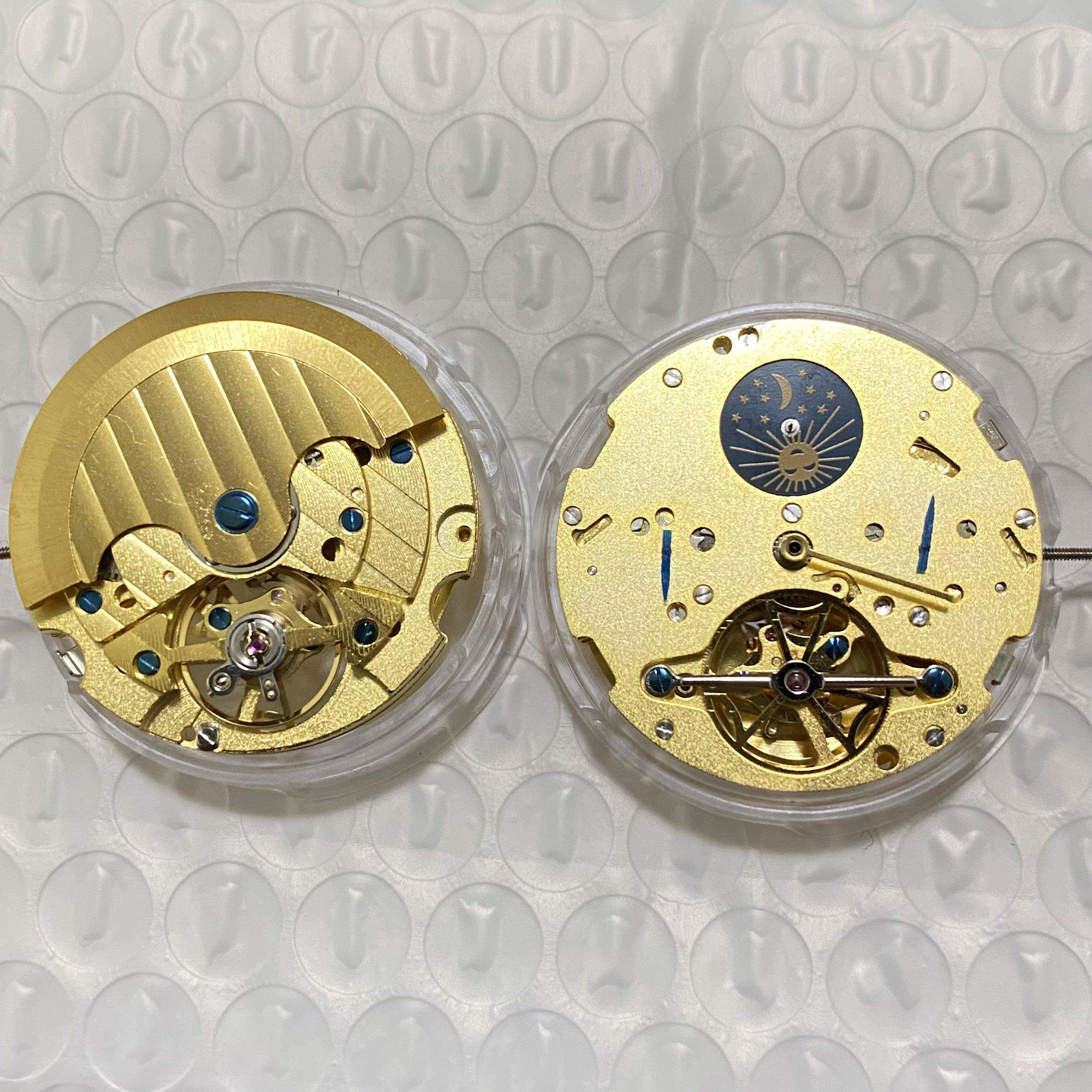 手表配件全新国产上海多功能自动机械机芯12点位月相星辰飞轮机芯