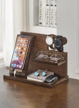 Wooden Phone Stand Sturdy Phone Holder Wooden Desk