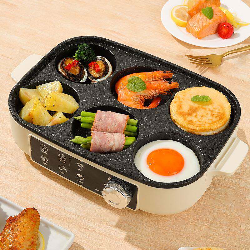 六孔煎蛋神器鸡蛋汉堡不粘锅插电款多功能早餐一体机车轮饼