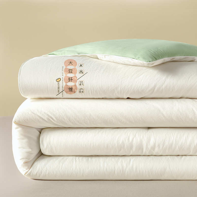 被夏凉被褥春秋大豆保暖人加厚单双冬棉被被子被纤维被学生宿舍芯