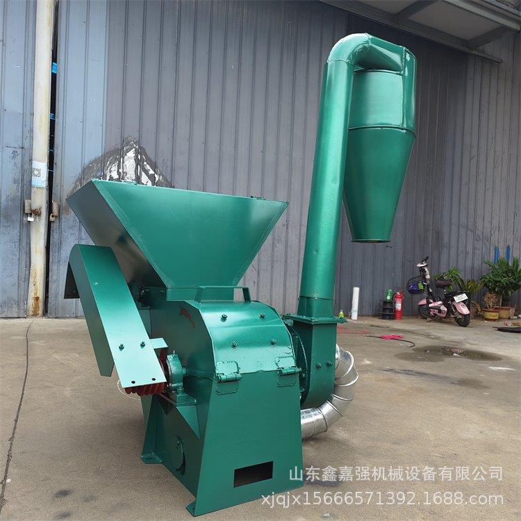 自动进料玉米粉碎机家用鸡鸭鹅细饲料打糠机农用除尘式稻草饲料机