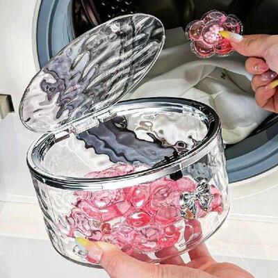 Laundry Pods Container Clear Storage Box For Washing