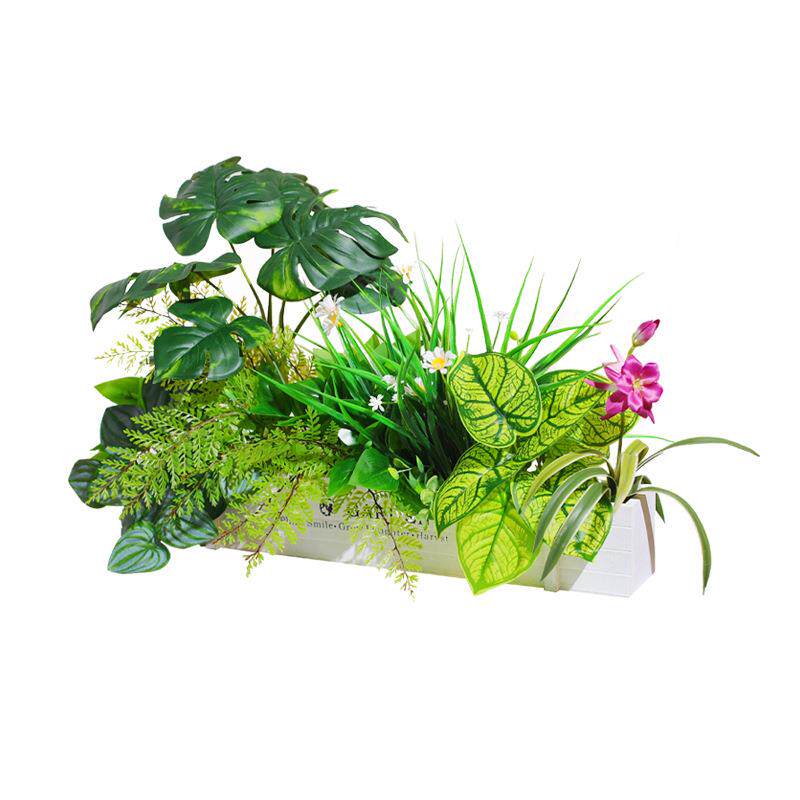 现货仿真植物花槽装饰绿植插花摆放仿真花工艺品假花拍照道具